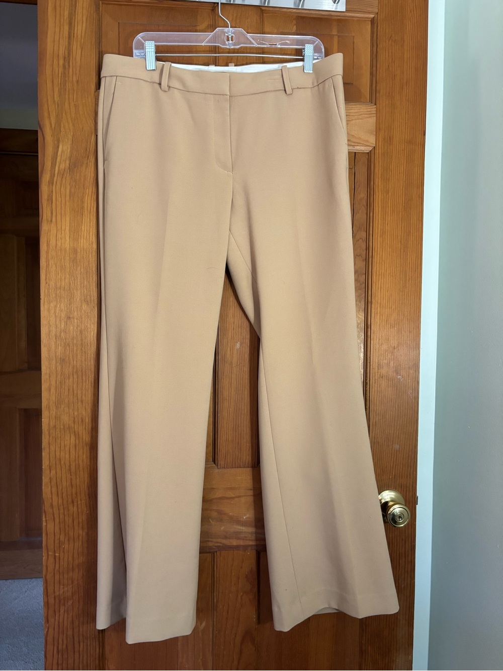 Ann Taylor Devin Fit Tan Pants Size 12 Workwear Classic